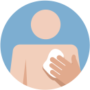 Applicare BrexiAdvance - Lavare ed asciugare la zona dolorante