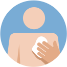 Applicare Brexidol - Lavare ed asciugare la zona dolorante