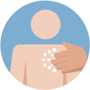 Massaggiare delicatamente